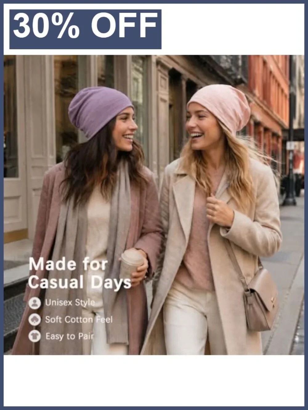 100% Cotton Slouchy Beanie Lightweight Summer Hats for Women Men